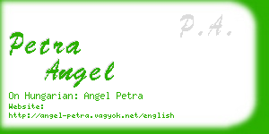 petra angel business card